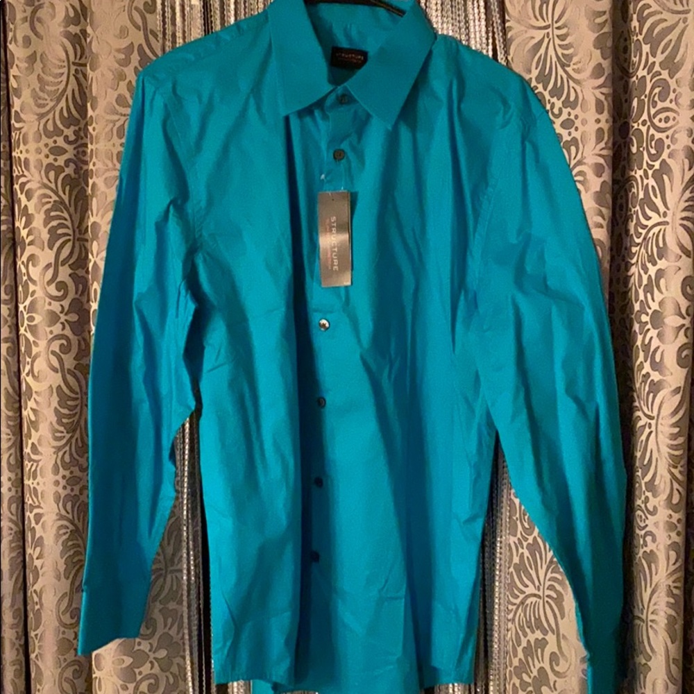 Structure collared shirt